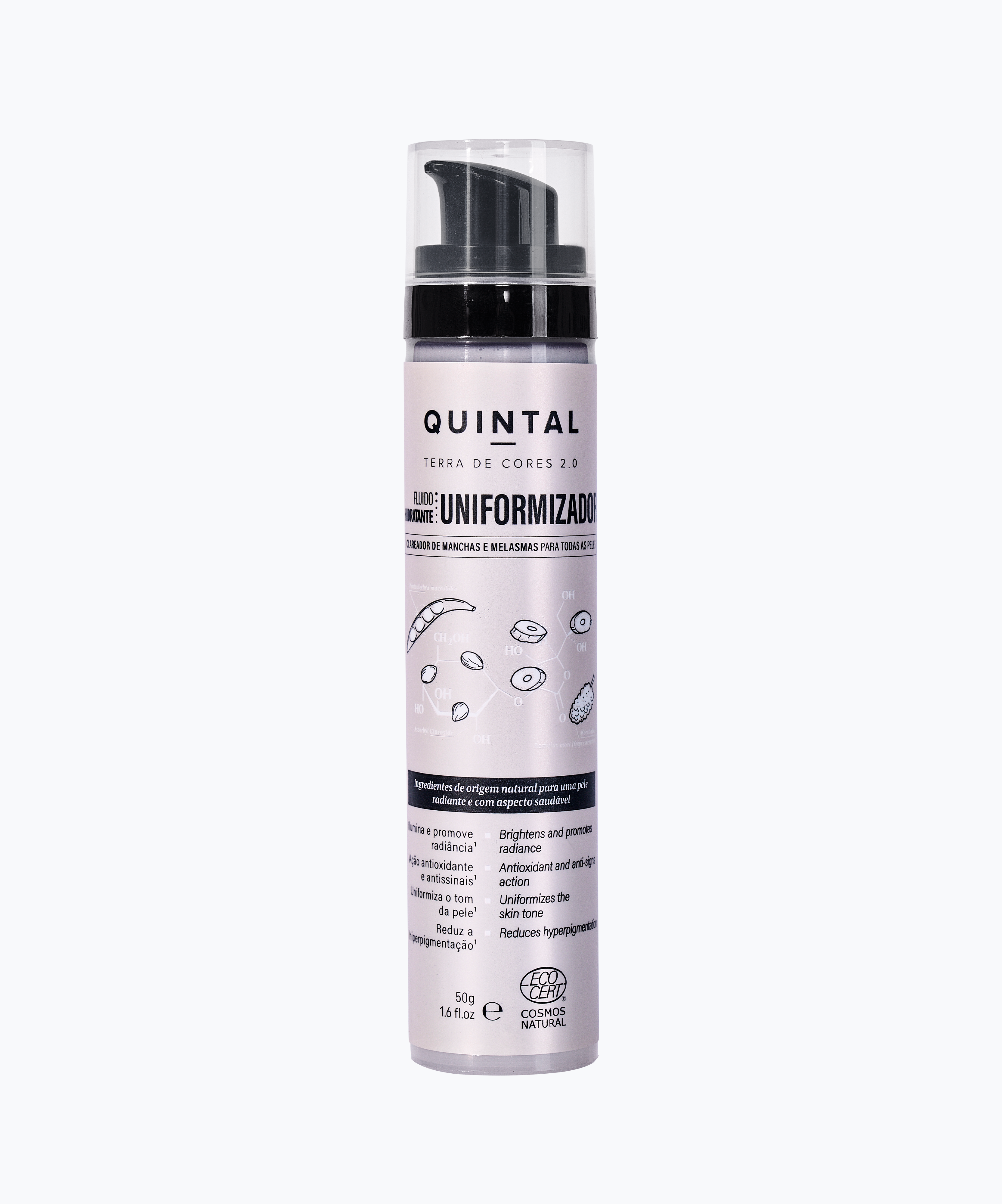 Fluido Hidratante Uniformizador Clareador de Manchas e Melasmas Quintal Lab