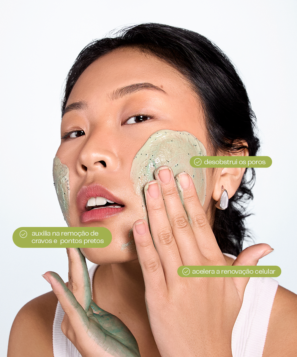 Goma Esfoliante Facial Matcha e Wasabi