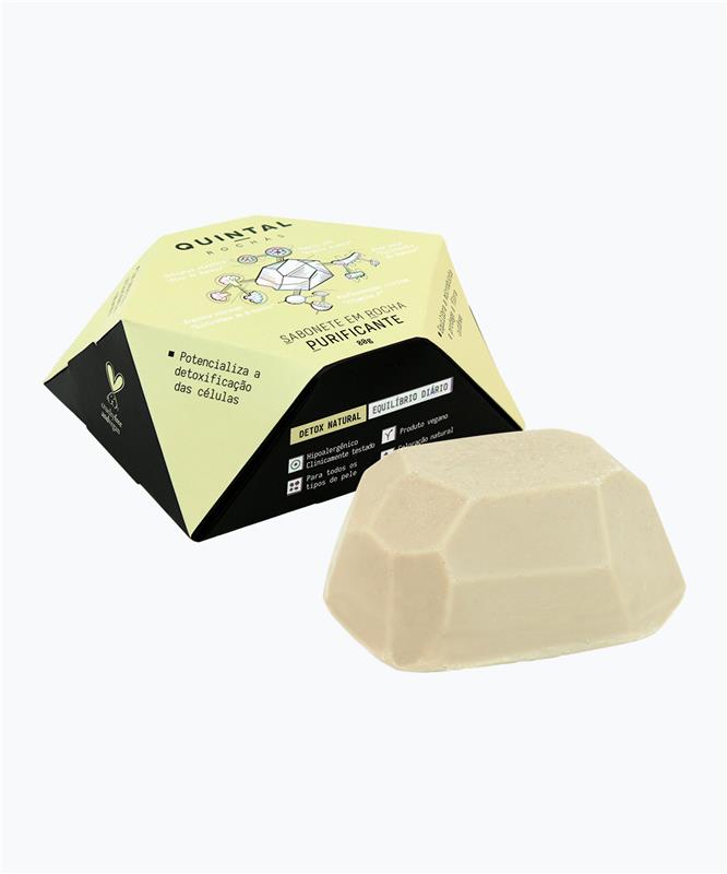 Sabonete de Limpeza Facial em Rocha Purificante Quintal Lab