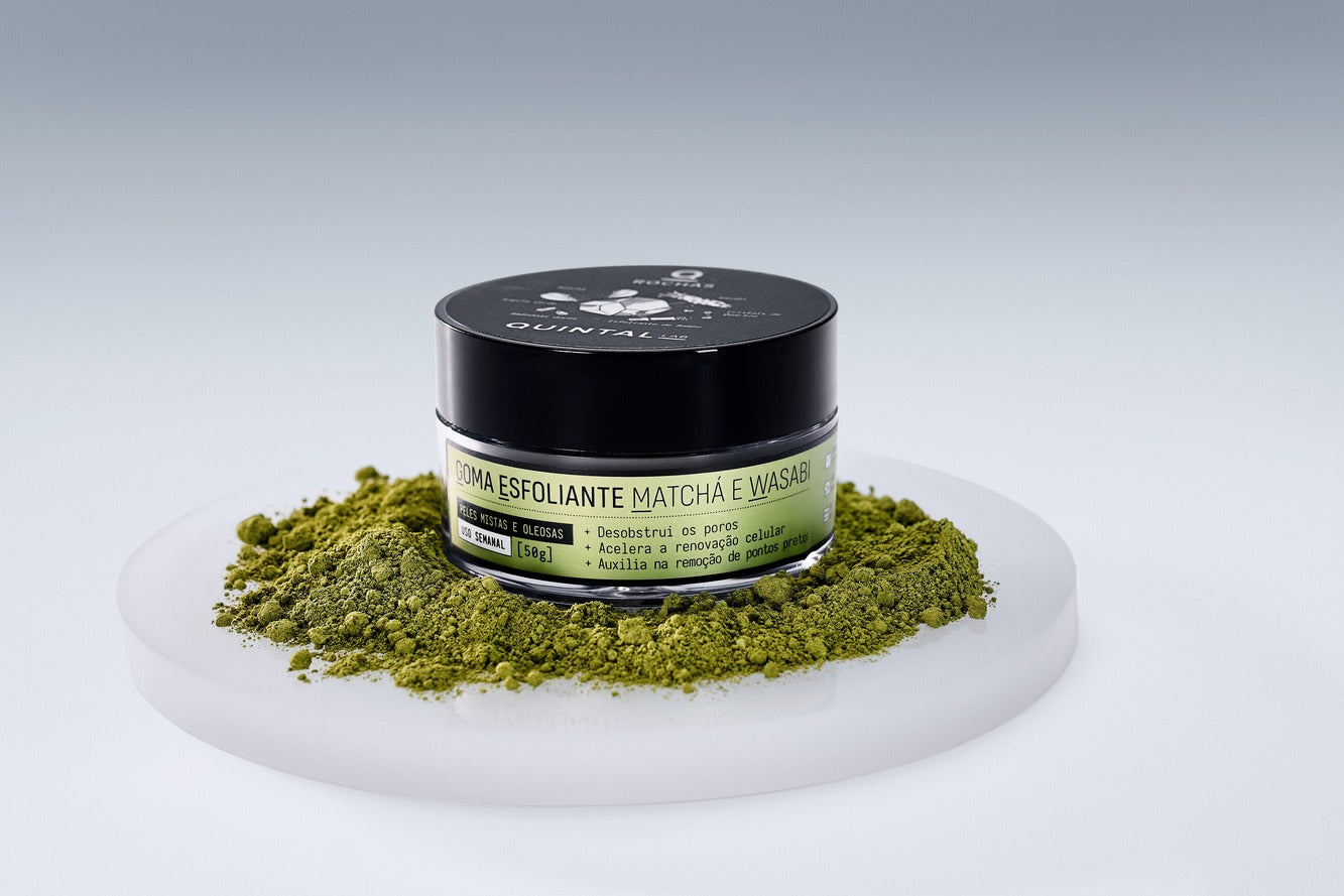 conheça a Goma Esfoliante Matchá e Wasabi da QUINTAL